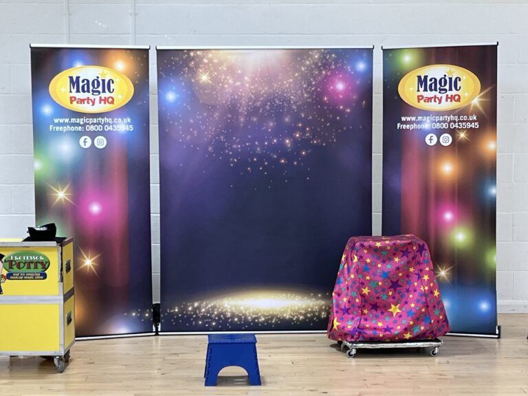 Magic Party HQ Backdrop for Childrens Magic Show